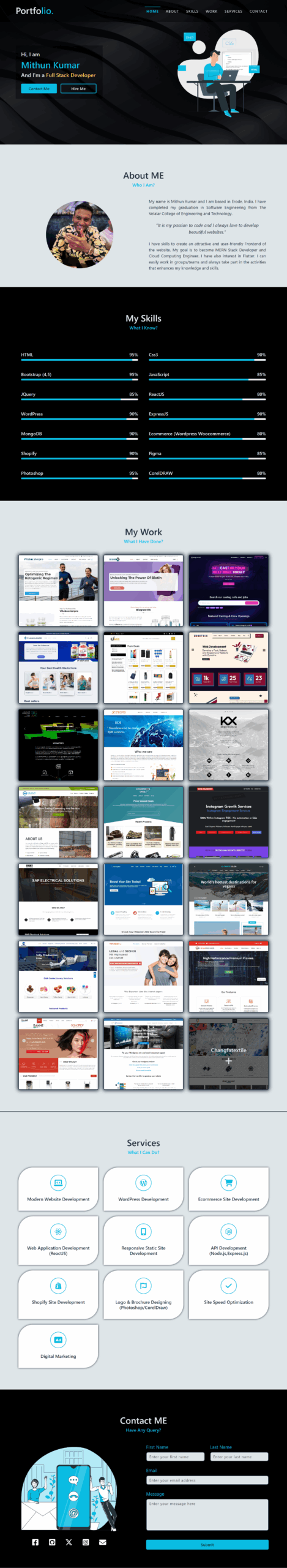 my portfolio screenshot