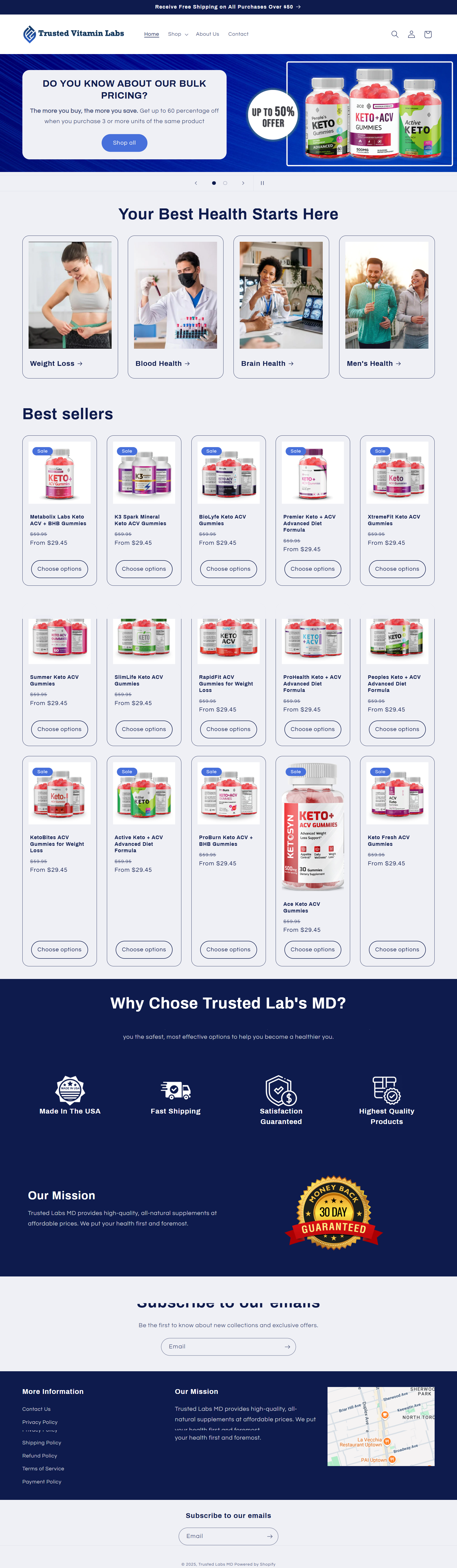 trustedvitaminlabs screenshot